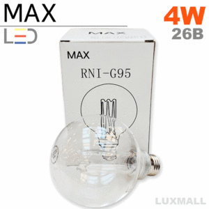 (MAX) LED 에디슨 빔전구 4W RNI G95 투명 26베이스
