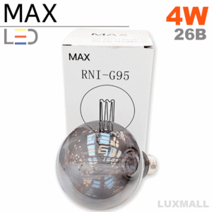 (MAX) LED 에디슨 빔전구 4W RNI G95 스모키 26베이스