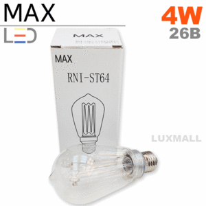 (MAX) LED 에디슨전구 4W RNI ST64 투명 26베이스