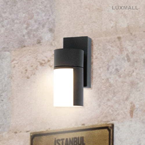 LED 6W 큐비 원형 1등 벽등 (실내/외부 겸용).
